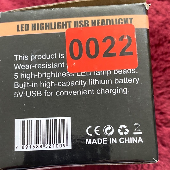 LED Highlight USB Headlight with 5 LEDs - Picture 3 of 4